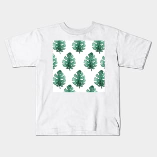 palm leaves pattern design Kids T-Shirt